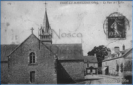 TESSE LA MADELEINE - LA PLACE DE L EGLISE