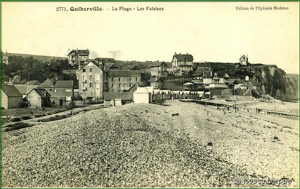 N 2771 - QUIBERVILLE - LA PLAGE - LES FALAISES - A. Bettembos Editeur Dieppe