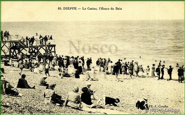 N 069 - DIEPPE - LE CASINO - L HEURE DU BAIN - Ed. J. Couder