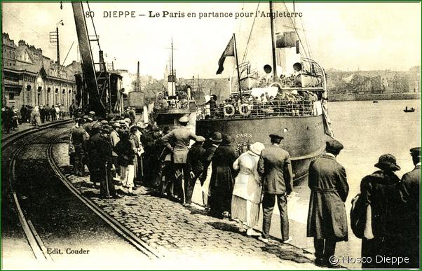 N 080 - DIEPPE - LE PARIS EN PARTANCE POUR L ANGLETERRE - Edit. Couder