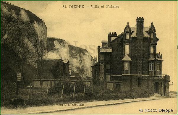 N 081 - DIEPPE - VILLA ET FALAISE - J. Couder
