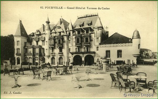 N 082 - POURVILLE - GRAND HOTEL ET TERRASSE DU CASINO - J. Couder