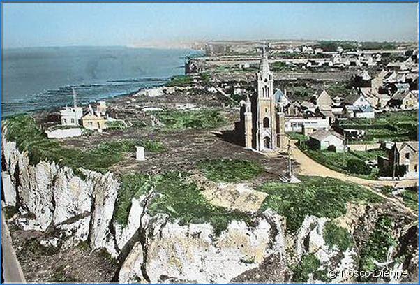 DIEPPE - LA CHAPELLE DE BONSECOURS - VUE AERIENNE