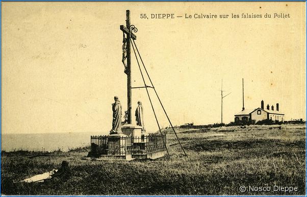 DIEPPE - LE CALVAIRE SUR LES FALAISES DU POLLET - J. Couder