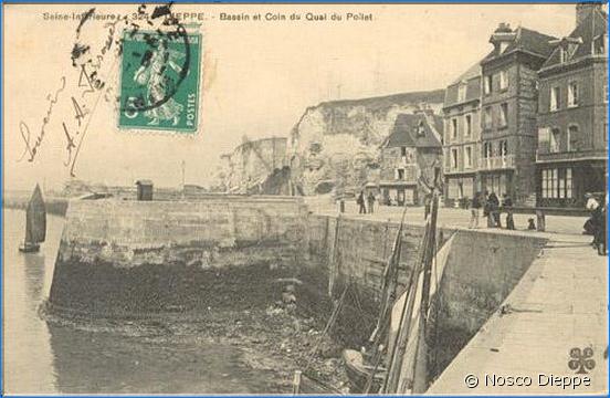 DIEPPE - BASSIN ET COIN DU QUAI DU POLLET
