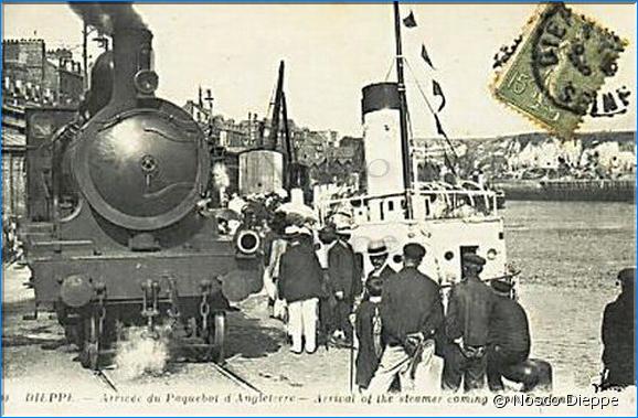 DIEPPE - ARRIVEE DU PAQUEBOT - VOYAGEURS EN PARTANCE