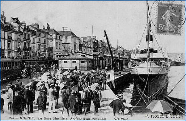 DIEPPE - LA GARE MARITIME - ARRIVEE D UN PAQUEBOT