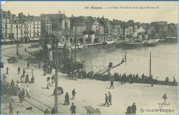 DIEPPE - LA GARE MARITIME ET LE QUAI