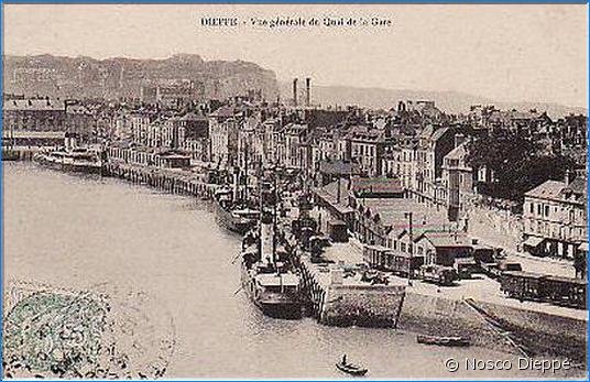 DIEPPE - VUE GENERALE DU QUAI DE LA GARE
