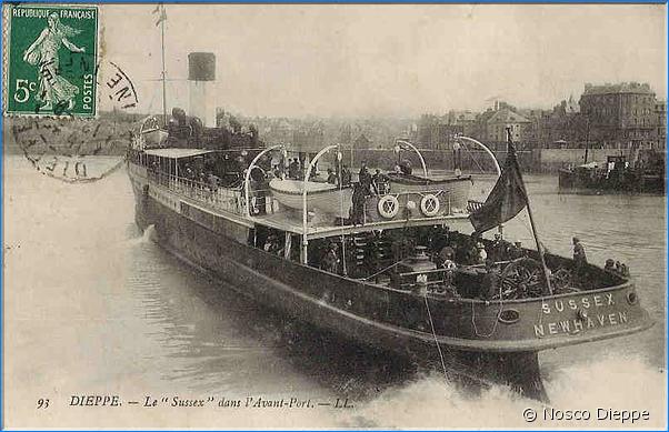 DIEPPE - LE SUSSEX DANS L AVANT PORT
