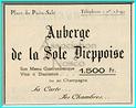 DIEPPE - AUBERGE DE LA SOLE DIEPPOISE - PLACE DU PUIT SALE