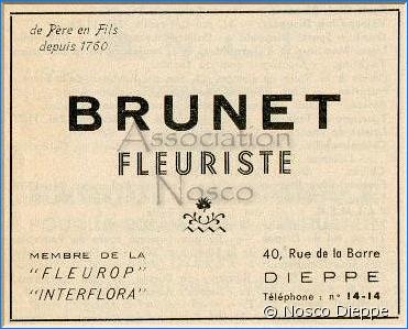 DIEPPE - BRUNET - FLEURISTE - 40 RUE DE LA BARRE