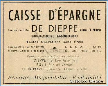 DIEPPE - CAISSE EPARGNE DE DIEPPE - 16 RUE ASSELINE
