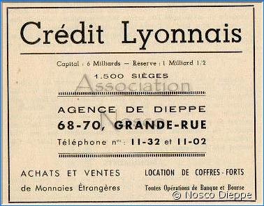 DIEPPE - CREDIT LYONNAIS - 58 70 GRANDE RUE