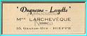 DIEPPE - DUQUESNE LAYETTE - MME LARCHEVEQUE - 35 GRANDE RUE