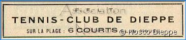 DIEPPE - F.F.L.T. - TENNIS CLUB DE DIEPPE - SUR LA PLAGE