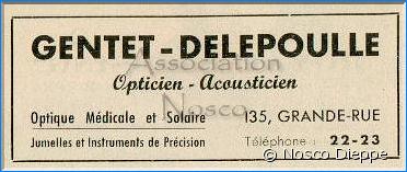 DIEPPE - GENTET DELEPOULLE - OPTICIEN - 135 GRANDE RUE