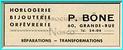DIEPPE - HORLOGERIE BIJOUTERIE - P BONE - 60 GRANDE RUE