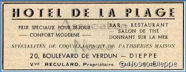 DIEPPE - HOTEL DE LA PLAGE - 20 BOULEVARD DE VERDUN