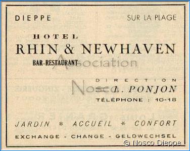 DIEPPE - HOTEL RHIN ET NEWHAVEN - SUR LA PLAGE