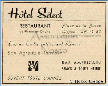 DIEPPE - HOTEL SELECT - PLACE DE LA BARRE