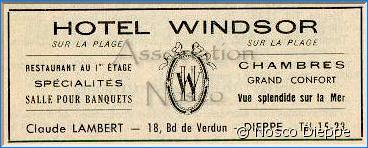 DIEPPE - HOTEL WINDSOR - CLAUDE LAMBERT - 18 BD DE VERDUN