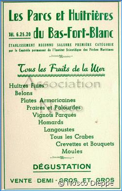 DIEPPE - LES PARCS ET HUITRIERES DU BAS FORT BLANC