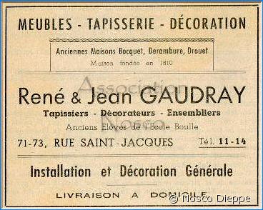 DIEPPE - MEUBLES - RENE ET JEAN GAUDRAY