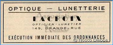 DIEPPE - OPTIQUE LUNETTERIE - LACROIX - 149 GRANDE RUE