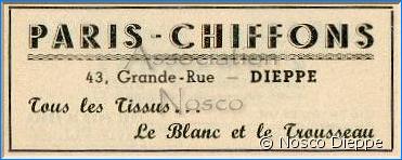 DIEPPE - PARIS CHIFFONS - 43 GRANDE RUE