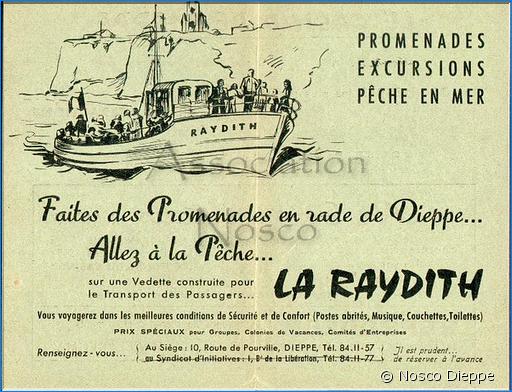 DIEPPE - PROMENADES - EXCURSIONS EN MER - LA RAYDITH