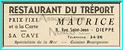 DIEPPE - RESTAURANT DU TREPORT - MAURICE - 8 RUE SAINT JEAN