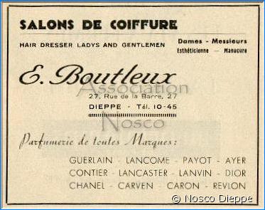DIEPPE - SALONS DE COIFFURE - E BOUTLEUX - 27 RUE DE LA BARRE