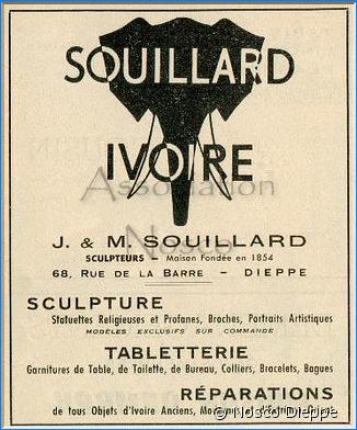DIEPPE - SOUILLARD IVOIRE - J ET M SOULLARD - 68 RUE DE LA BARRE