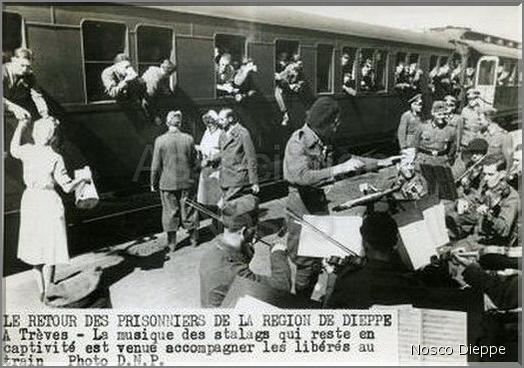 TREVES - SEPTEMBRE 42 - LE RETOUR DES PRISONNIERS SUR DIEPPE