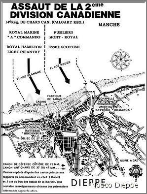 CARTE MILITAIRE - ASSAUT 2EME DIV CANADIENNE - DIEPPE