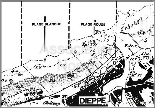 CARTE MILITAIRE - PLAGE BLANCHE ET ROUGE - DIEPPE