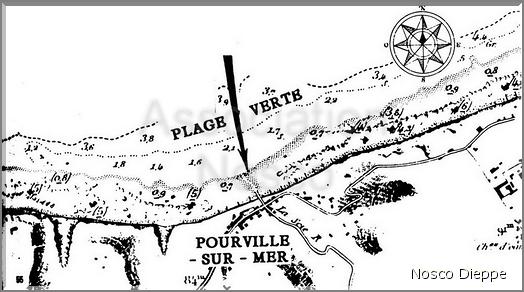 CARTE MILITAIRE - PLAGE VERTE - POURVILLE SUR MER