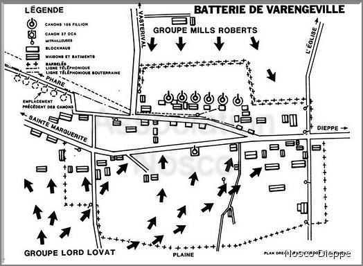 PLAN MILITAIRE DE LA BATTERIE DE VARENGEVILLE